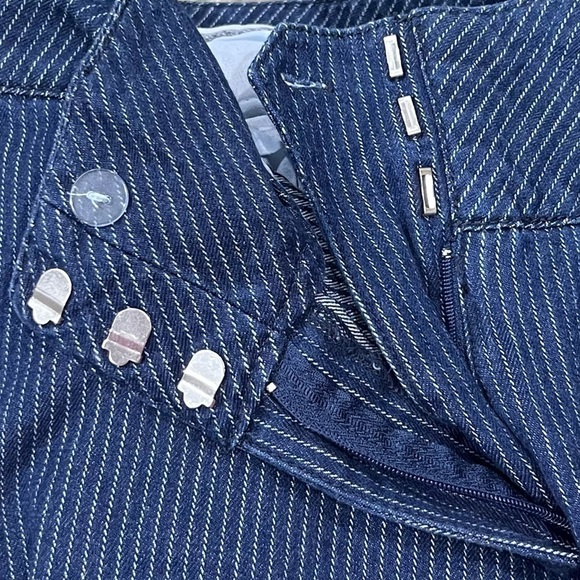 Cato Blue Pin Striped Wide Leg Jeans Size 8 Women's - Picture 6 of 6